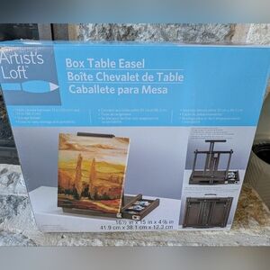 Table top art easel Artists loft expandable wood storage